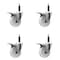 Service Caster 4'' Nylon Swivel 3/4'' Expanding Stem Caster Set Total Lock Brake, 4PK SCC-EXTTL20S414-NYS-34-4 - alternate 1